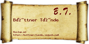Büttner Tünde névjegykártya